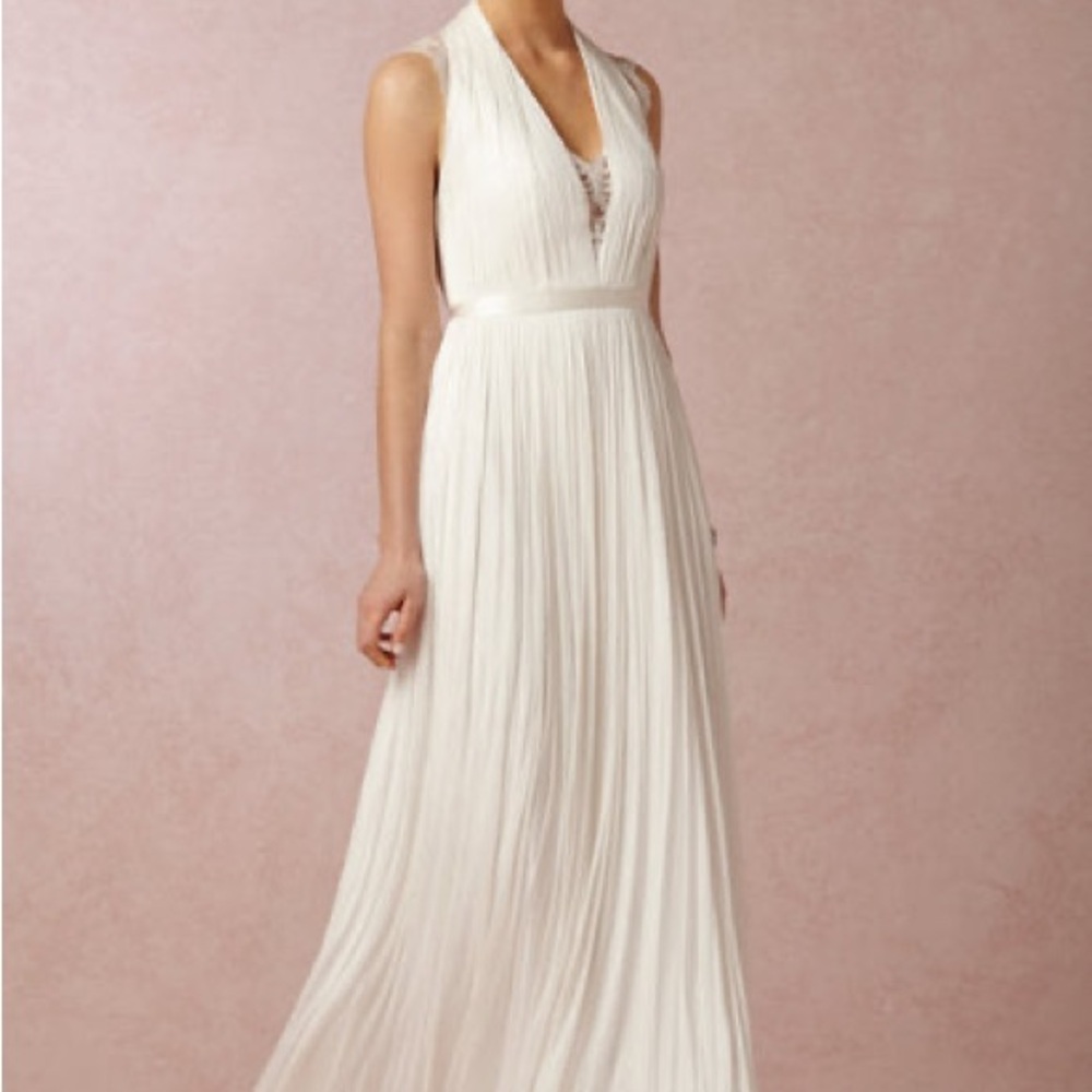 Catherine Deane for BHLDN elegant white lace back dress